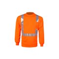 2W International High Viz Long Sleeve Birdseye T Shirt, Small, Orange, Class 2 TLB123C-2 S